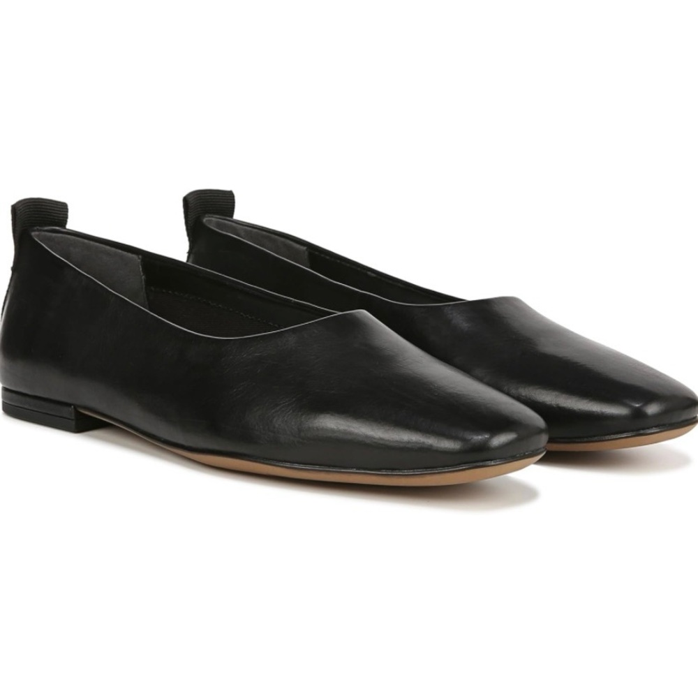 Franco Sarto Black Leather Flats